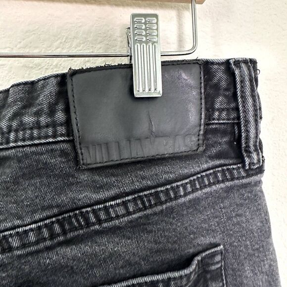 William Rast Dean Slim Straight Men's Black Jeans 34x30 Distressed Denim *stain - Picture 8 of 8